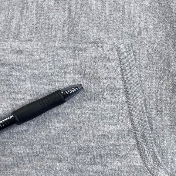 Vince Wool Double Face Hooded Poncho Sweater Gray M/L - Picture 5 of 9